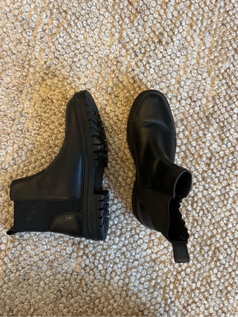 Steve Madden Leather Womens Black Chelsea Boots